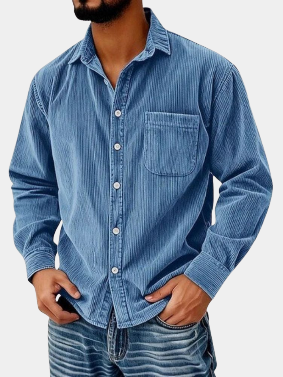 FEDERICO™ | Camicia lunga in velluto a coste