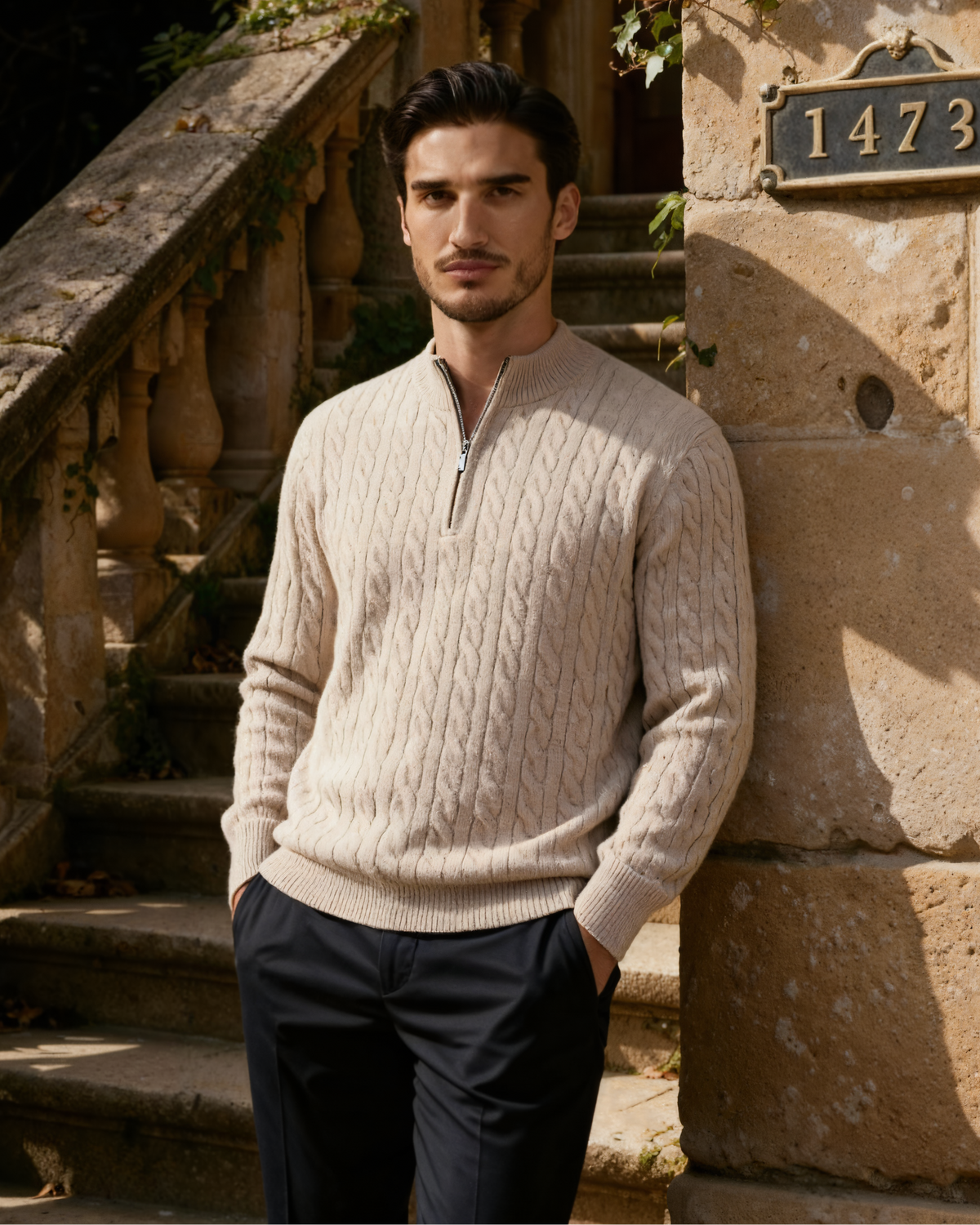 FEDERICO™ | CARDIGAN CON ZIP A METÀ