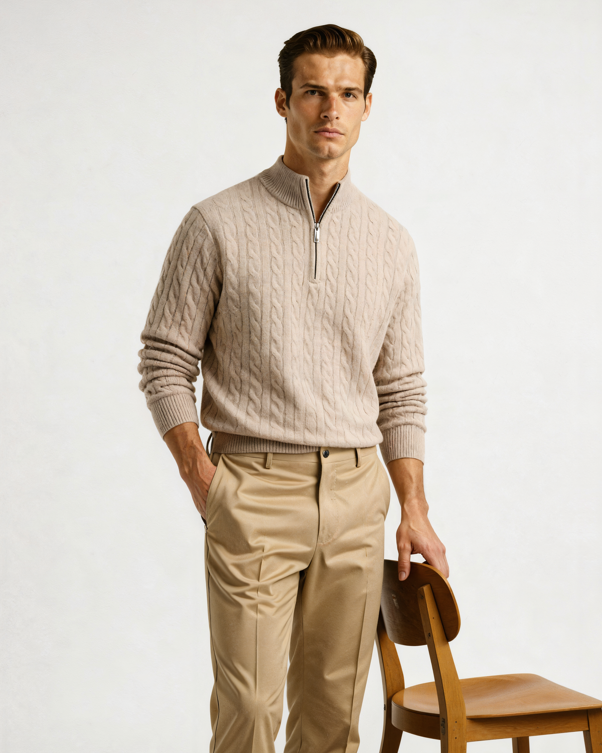 FEDERICO™ | CARDIGAN CON ZIP A METÀ