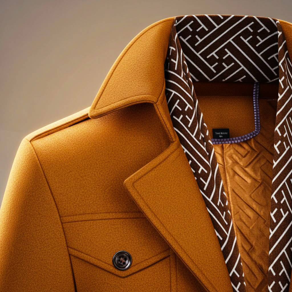 FEDERICO™ | Cappotto uomo in pura lana vergine – sciarpa removibile