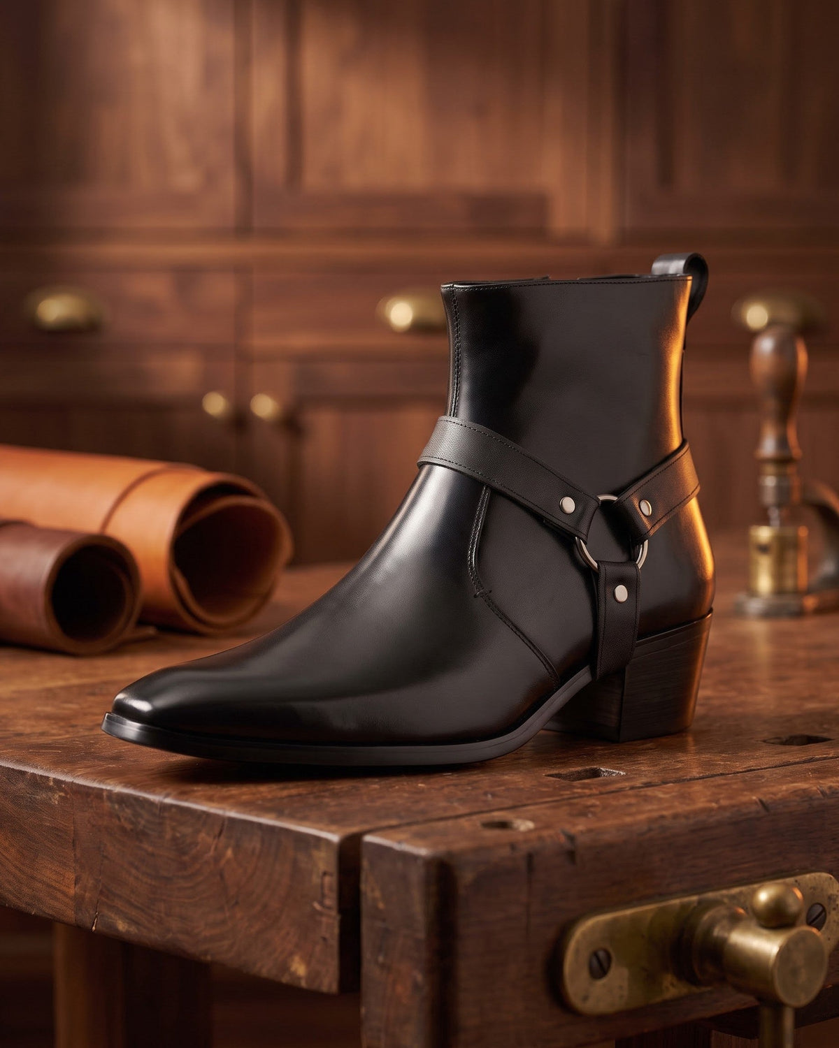 FEDERICO™ | Stivale Umberto in pelle con imbracatura