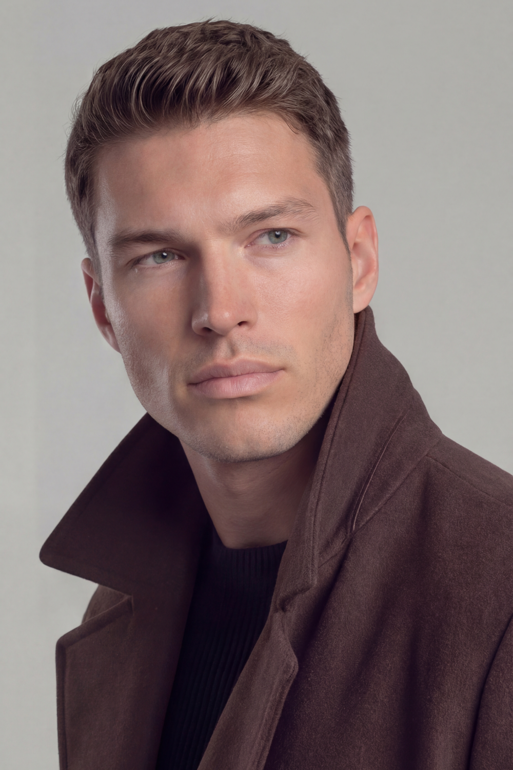 FEDERICO™ | Caban in lana marrone