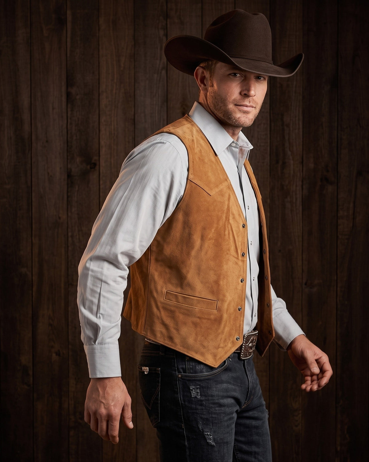 FEDERICO™ | Gilet effetto camoscio spazzolato