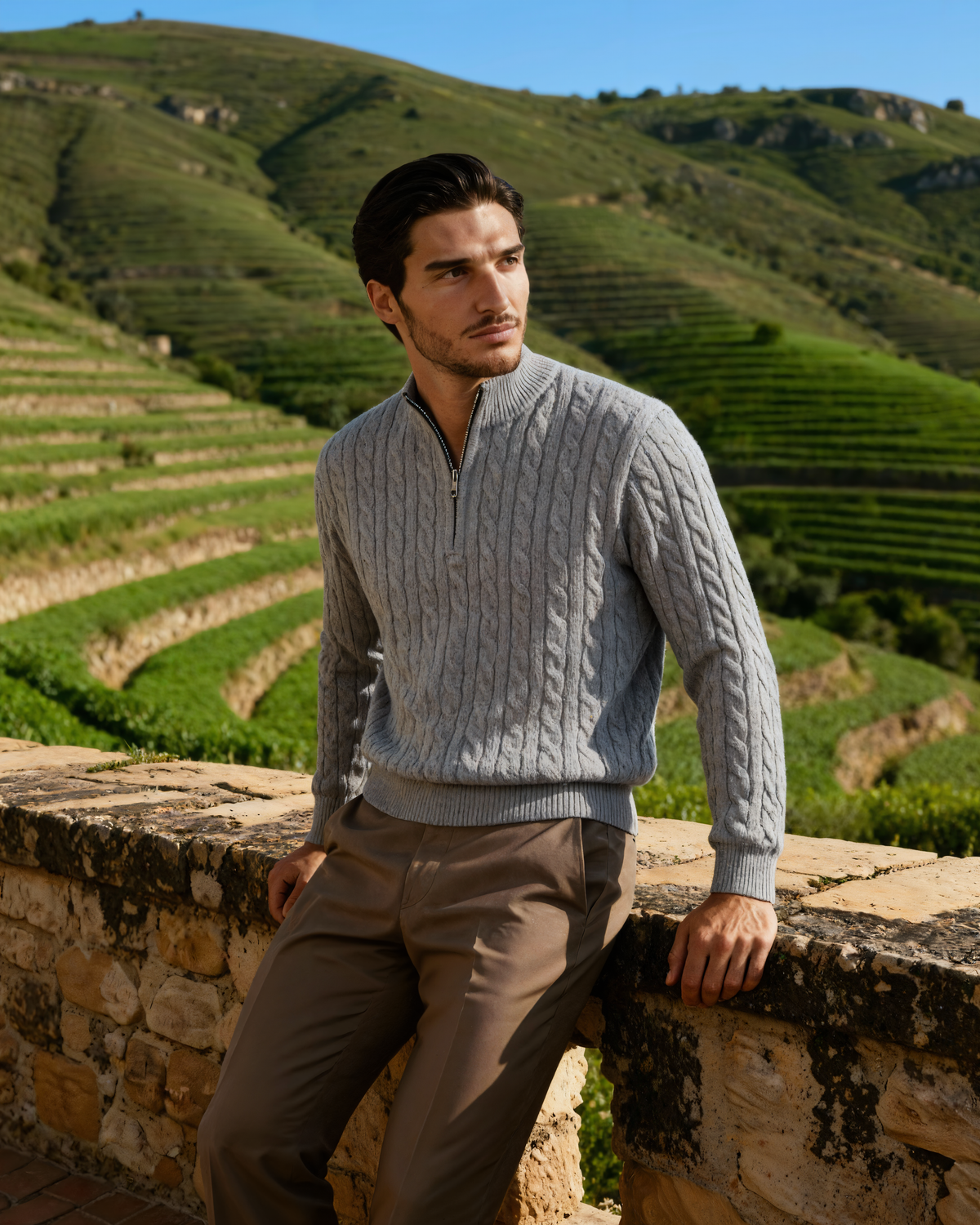 FEDERICO™ | CARDIGAN CON ZIP A METÀ