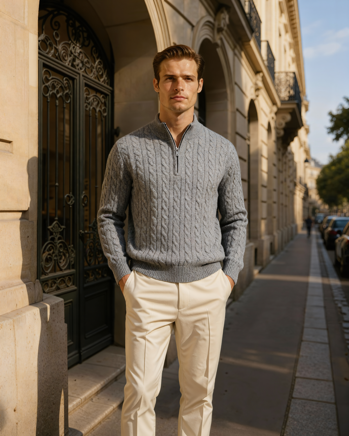FEDERICO™ | CARDIGAN CON ZIP A METÀ