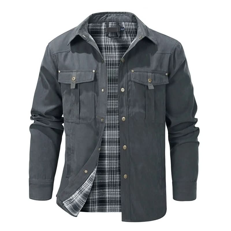 FEDERICO™ | Giacca camicia uomo leggera – interno a quadri