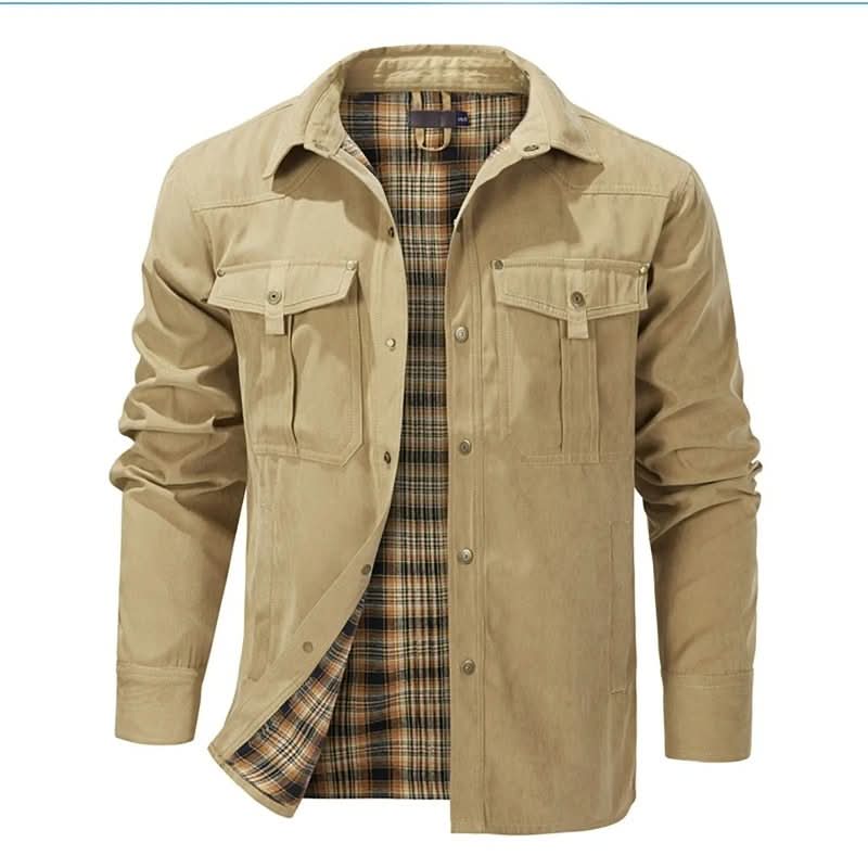 FEDERICO™ | Giacca camicia uomo leggera – interno a quadri