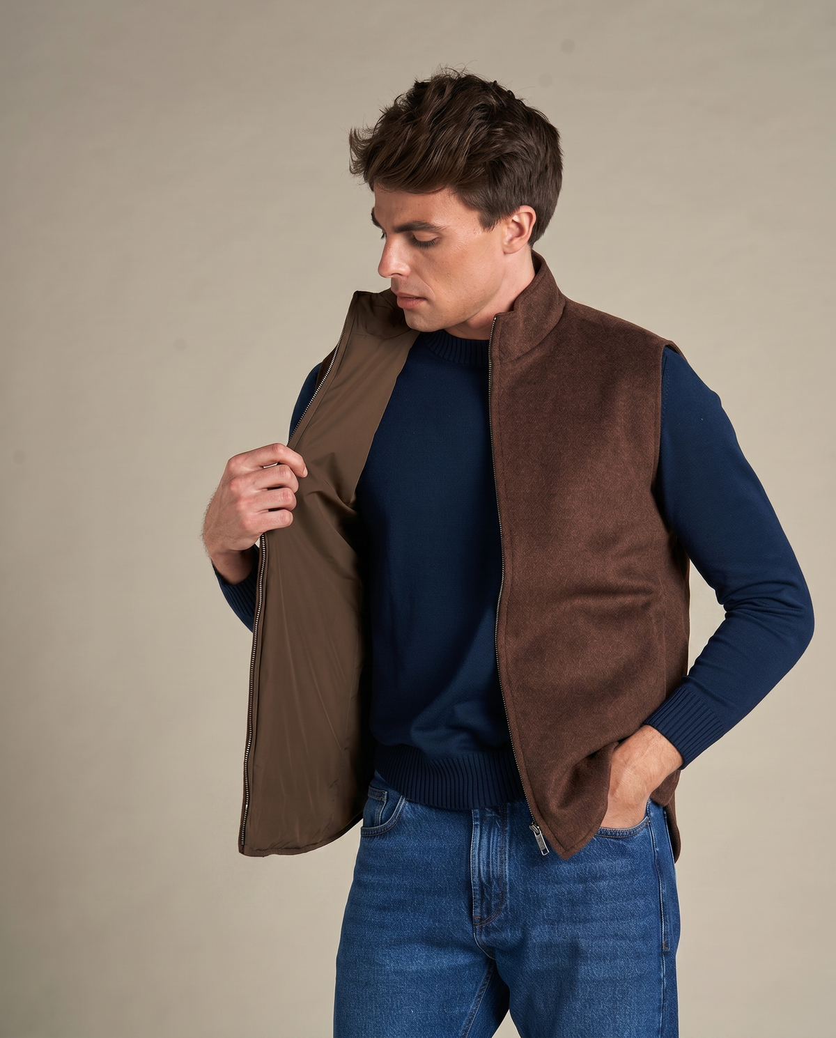 FEDERICO™ | Gilet uomo in lana reversibile – due look in uno
