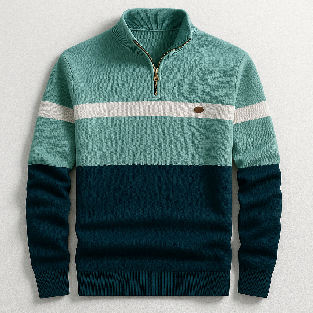 FEDERICO™ | Maglia a maniche lunghe con collo a zip
