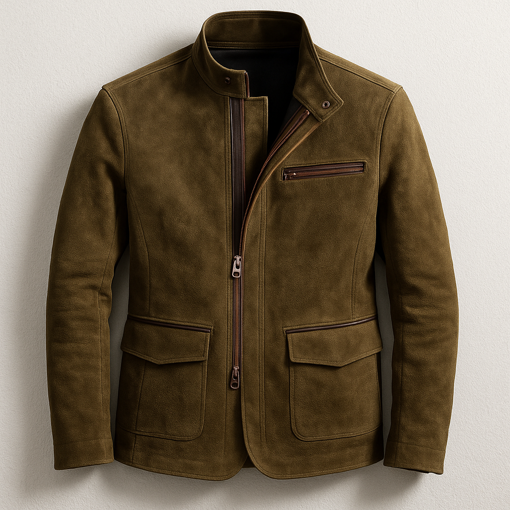 FEDERICO™ | Giacca da uomo in camoscio con zip
