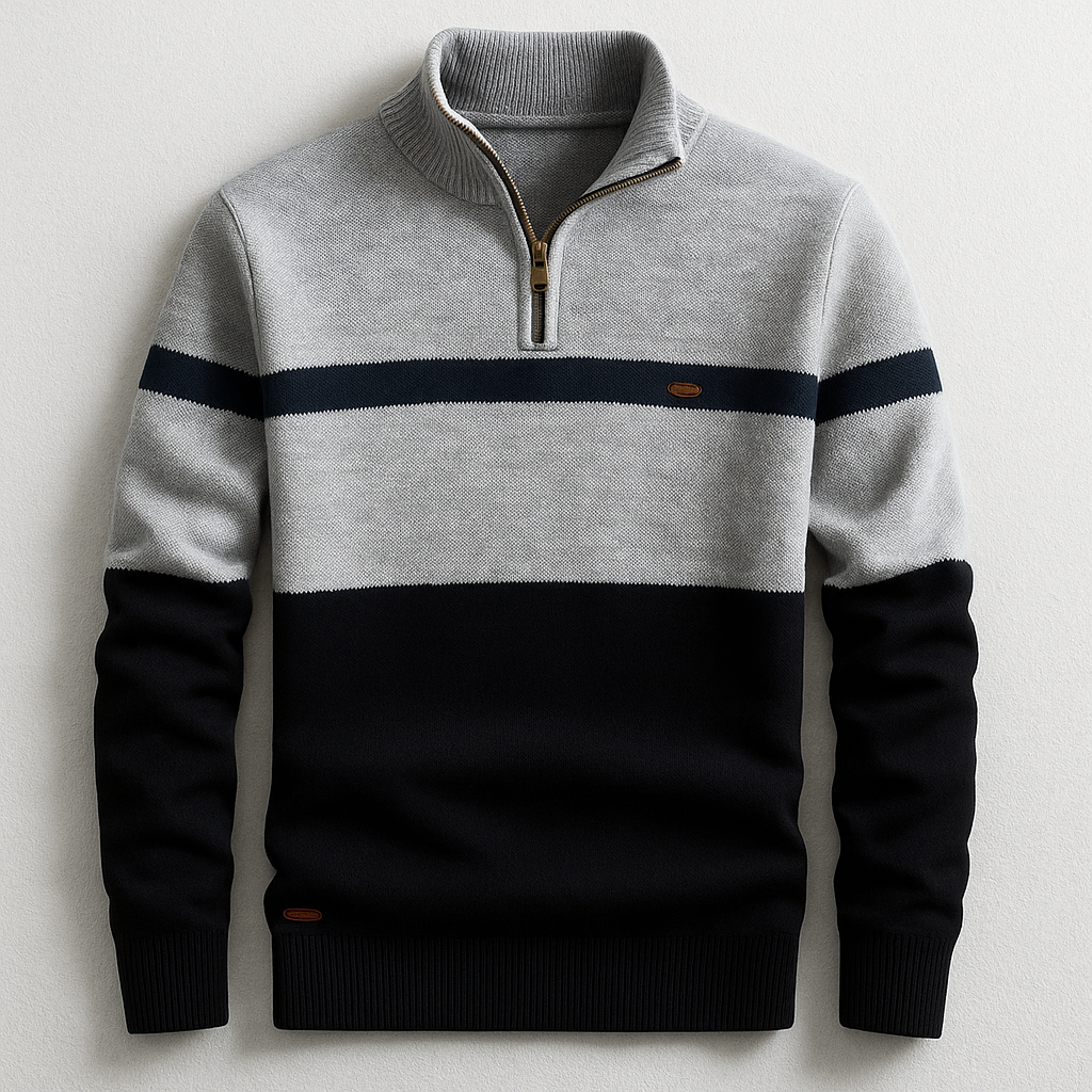 FEDERICO™ | Maglia a maniche lunghe con collo a zip