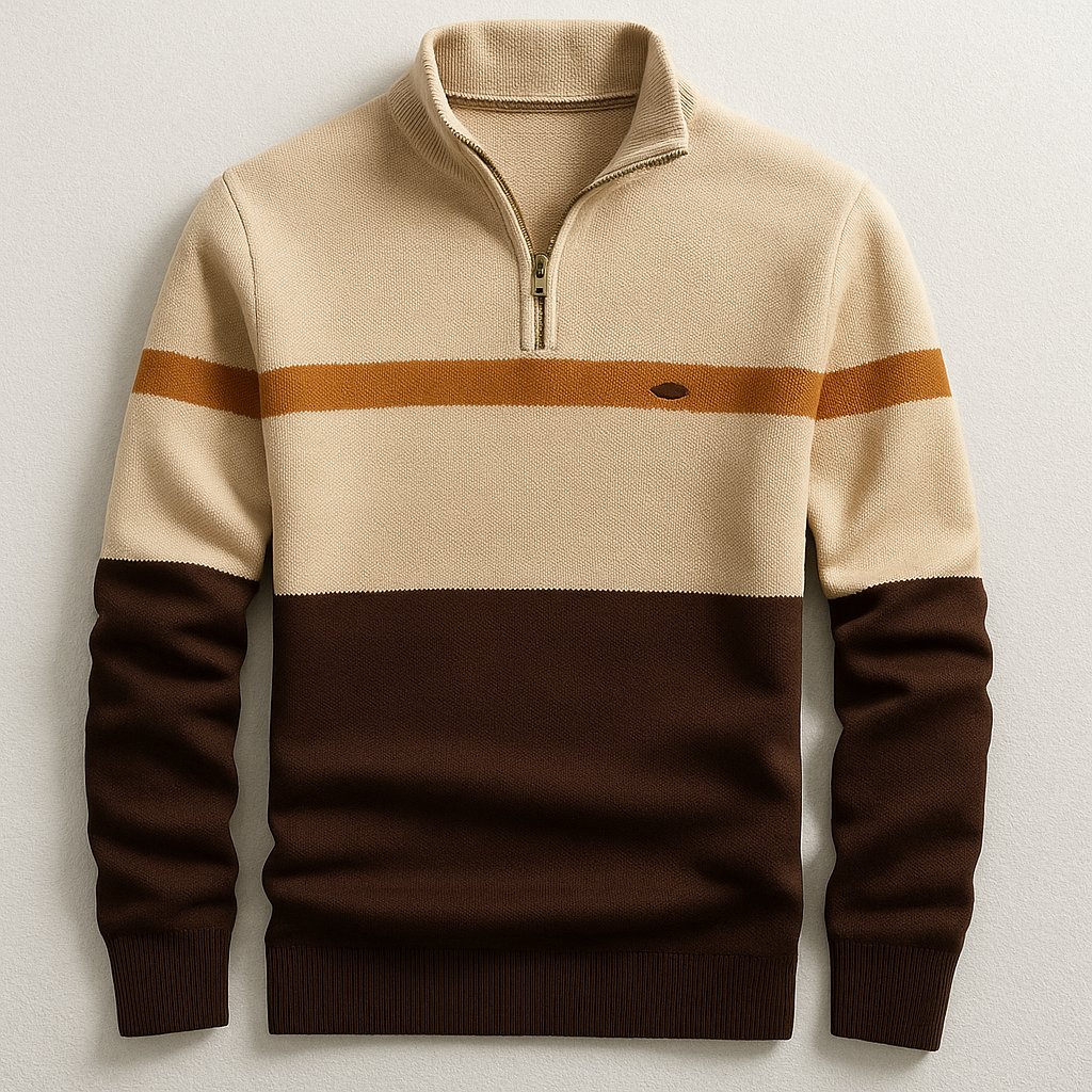 FEDERICO™ | Maglia a maniche lunghe con collo a zip