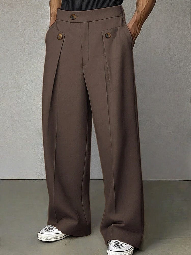 FEDERICO™ | Pantaloni a pieghe con bottoni