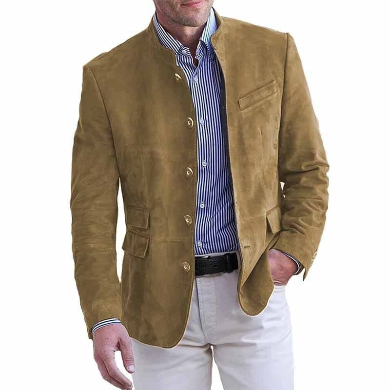 FEDERICO™ | Blazer in camoscio con colletto rialzato