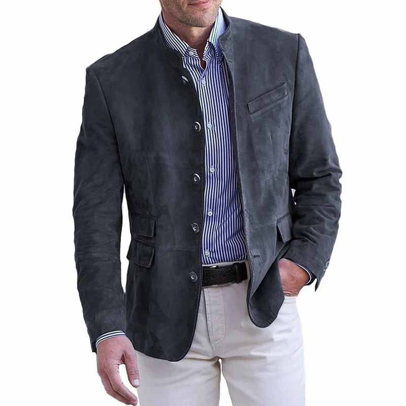 FEDERICO™ | Blazer in camoscio con colletto rialzato