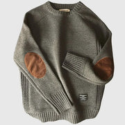 FEDERICO™ | Maglione uomo in lana e cotone – toppe sui gomiti