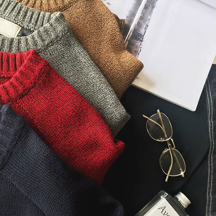 FEDERICO™ | Maglione uomo in lana e cotone – toppe sui gomiti