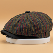 FEDERICO™ | Coppola uomo spigata in misto cotone – corona a otto pannelli