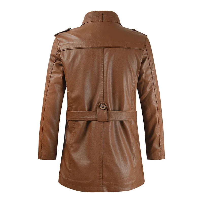 FEDERICO™ | Elegante giacca biker lunga in pelle
