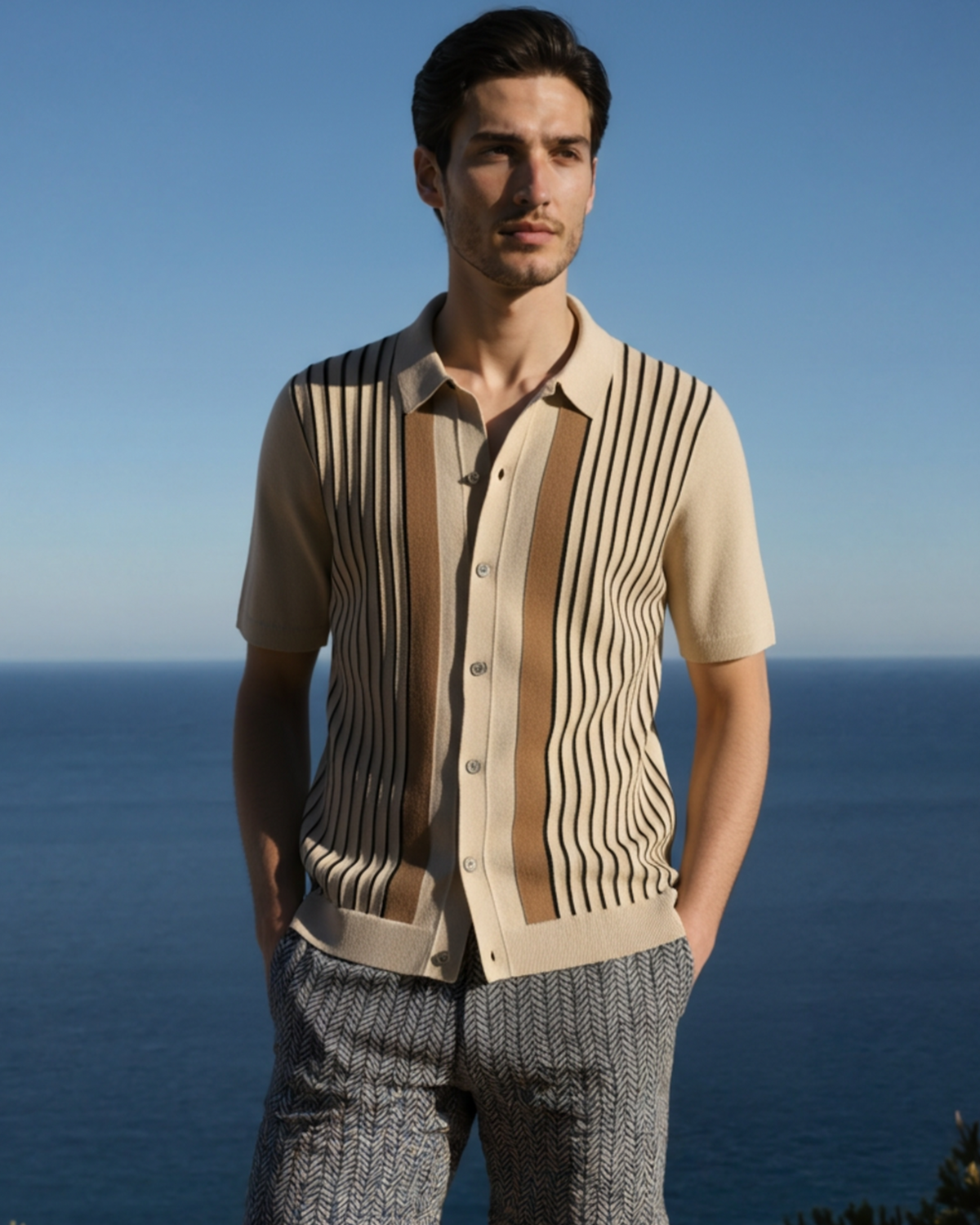 FEDERICO™ | POLO A RIGHE IN MAGLIA