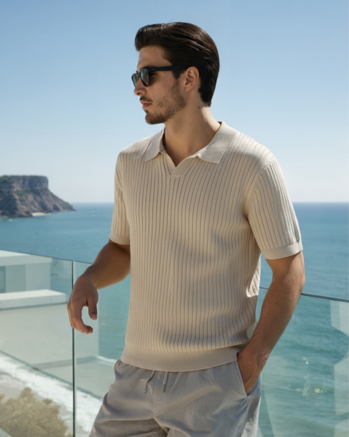 FEDERICO™ | Polo in maglia a coste con colletto classico