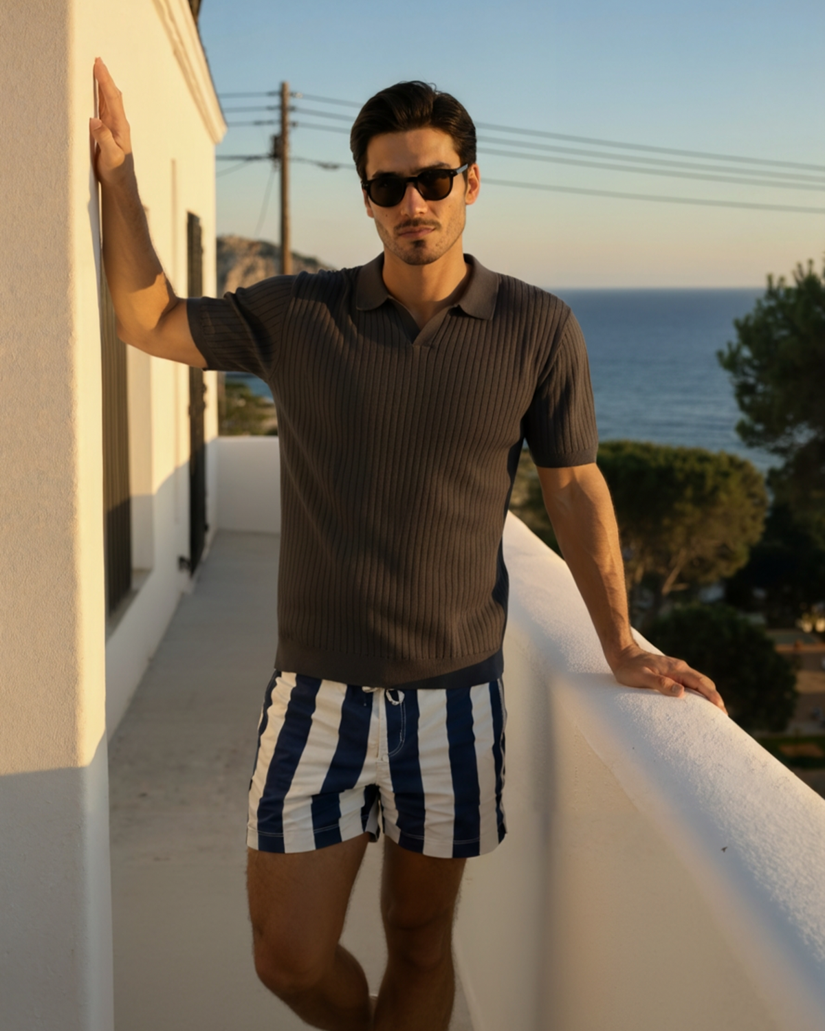 FEDERICO™ | Polo in maglia a coste con colletto classico