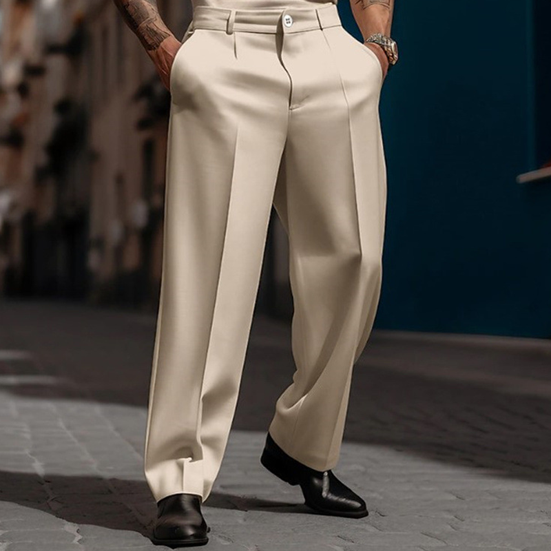 FEDERICO™ | Pantaloni con Pieghe Frontali e Gamba Larga
