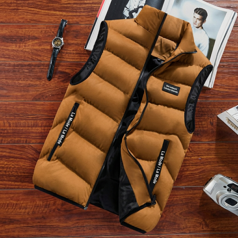 FEDERICO™ | Gilet trapuntato da uomo con collo alto