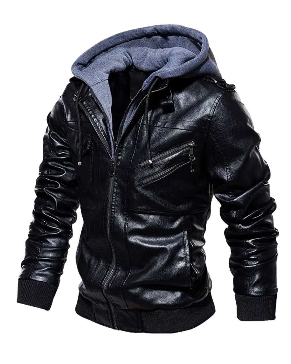 FEDERICO™ | Giacca in pelle con cappuccio