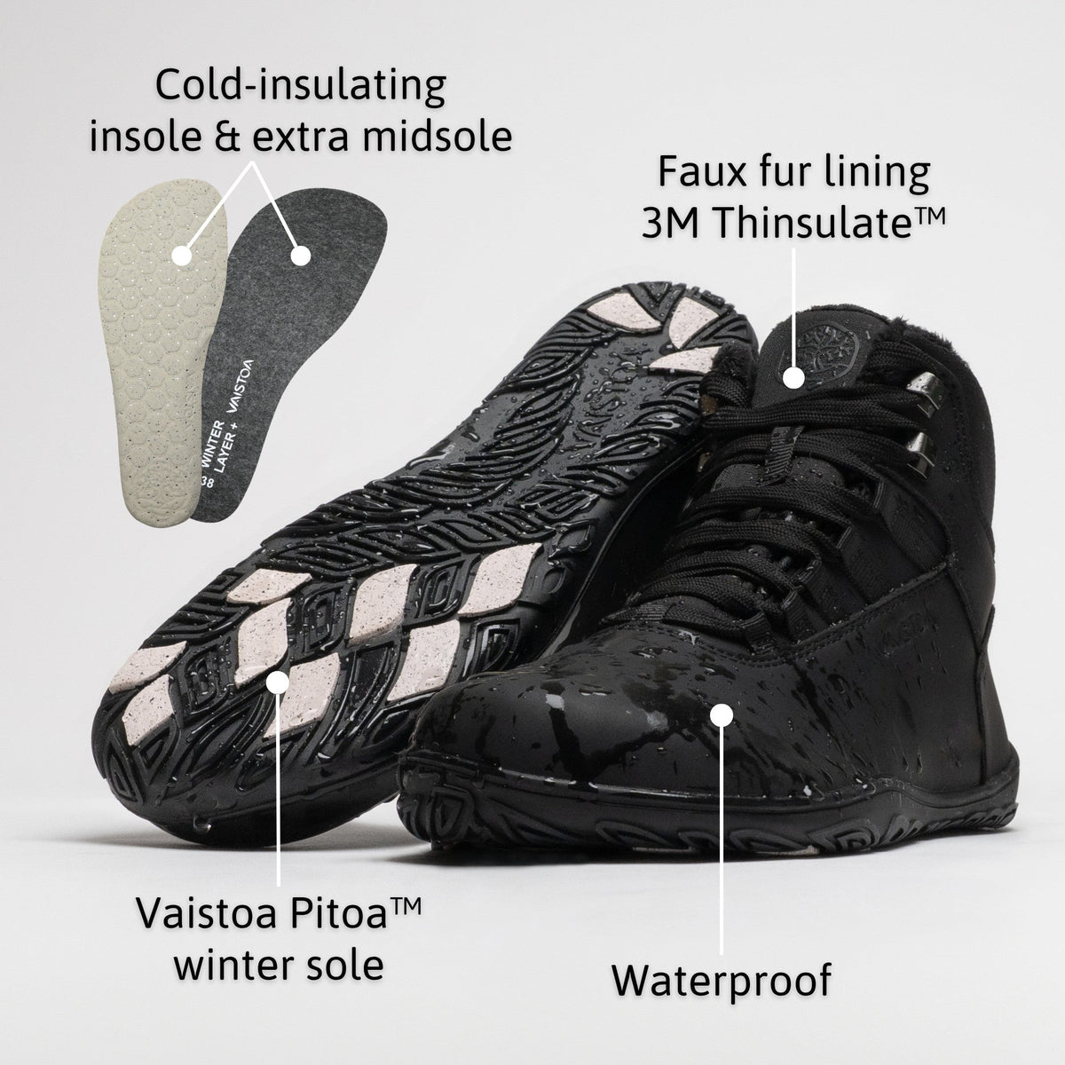 FEDERICO™ | Feel the Trail 4 - Scarponi da trekking invernali barefoot